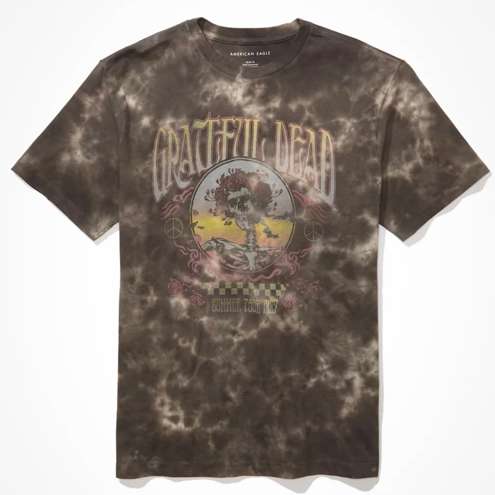 American Eagle Grateful Dead Summer Tour 1987 T-Shirt Tee Size Medium Soft‎ Crew